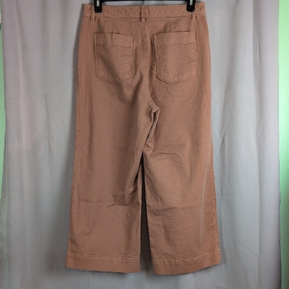 GAP Women's Tan Wide Legged Cropped Pants - Picture 2 of 7